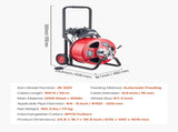 Drain Cleaner 30m x 19mm, Auto Feed Sewer Snake Auger on Wheels, Portable Drain Cleaning V952-ZDJJKLSGDSTJZL4U4002V3