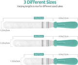 Icing Spatula, Stainless Steel Angled Cake Decorating Frosting Spatula Set of 3 , and V1258-DP02-C-367