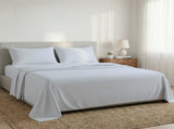 1000 Thread Count Cotton Rich Double Bed Sheet Set 4 Piece, Soft Feel Microfibre Blend, Solid C CVC-10DBL-PBU