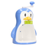 Shaved Ice Machine ABS Penguin Shape Blue Household Portable Manual Snow Cone Maker Machine with V1294-YM0718-3113220134111