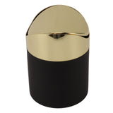 Desktop Trash Can Stainless Steel Household Mini Trash Basket Clamshell Paper Basket with Gold Lid V1294-YM0716-3117220182911