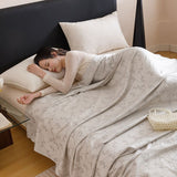Silver Bamboo Fibre Summer Blanket - Vine Pattern Cooling Throw Blanket 200230cm Lightweight V888-ELOSUNG54969-8