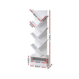 Artiss Tree Bookshelf 7 Tiers - ECHO White FURNI-E-SHELF-7T-WH