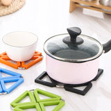 6pcs Silicone Mat Expandable Hot Pot Holder with Stainless Steel Frame for Home Kitchen Heat V1192-AZ-W-13589