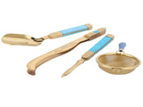 Tea Ceremony Set 304 Stainless Steel Tea Spoon Needle Clip Filter Kit Kung Fu Tea Accessory Gold V1294-YM0718-3118210009911