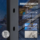 VEVOR Cable Railing Post, 42" x 1" x 2" Steel Angled Hole Stair Railing Post, 12 Pre-Drilled Holes, V952-1JZLGZHS1067HNEKBV0
