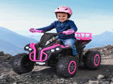 Rigo Kids Ride On Car ATV Quad Motorbike Storage Rack Electric Toys 12V Pink RCAR-MBIKE-ATV-L-PK