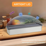 Bacon Container for Refrigerator,2 Pack Holder for Fridge, Deli Meat Box,304SS Airtight Food Storage V1366-AZ2-W-02984