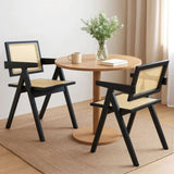 Levede 2x Black Wicker Armchair Dining Chair CH1101-BKX2