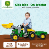 John Deere Rolly Kids RT023110 Ride on Tractor with Trailer & Loader