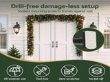 Jingle Jollys Christmas Garland Hook Wreath Hanger Fits 85-160CM Door No Drill XM-F-HOOK-GAR-170-BK