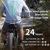 10000mAh Portable Outdoor Waist Fan Hanging Neck Strong Wind with Power Bank LED Lighting for V413-PORTABLE-FAN-10000A-GRAY