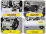 Giantz 30L Air Compressor Quiet 0.75HP Oil-Free Portable Tyre Inflator 40L/Min AC-30L-N-XL-WHT