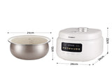 Devanti 3L Rice Cooker Small 6 Cup 8-in-1 Multi Cooker with 24H Preset Off-White RC-A-3L-WH