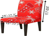 4PCS Washable Stretch Dining Room Chair Slipcovers, Removable Christmas Seat Covers for Home Decor V1237-ZY00B08CXSYGRN