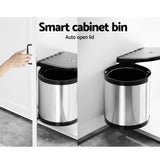 Cefito Pull Out Bin Swing Out Bins 12L POT-BIN-CIR-002