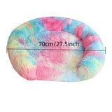 USB-Powered Heated Round Pet Bed with Removable Washable Cover, 5-Level Temperature and Timer V1341-ZY-8PMUF3FA-MULTICOLOR-60CM