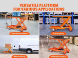 Hydraulic Lift Table Cart, 500lbs Capacity 28.5" Lifting Height, Manual Single Scissor Lift Table V952-DJYYSJPTCCS4EL7SHV0