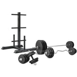 CORTEX 90kg EnduraCast Barbell Weight Set with Weight Tree V572-CSST-WPSECSET-B