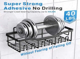 2 Pack Adhesive Shower Caddies, No-Drill Rustproof Bathroom Storage Organisers for Shampoo, V1189-LC-AMZ-00246