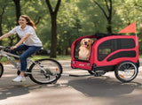 Dog Bike Trailer, Supports up to 45 kg, Pet Cart Bicycle Carrier for Small & Large Dogs, Easy V952-TCSCWZXCTC10QAEQQ001V0