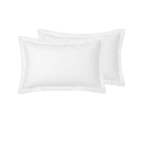 Accessorize Pair of White Tailored Hotel Deluxe Cotton Standard Pillowcases V442-HIN-PILLOWC-HOTELTAILORED-WHITE-ST