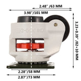 4 Pack Leveling Casters GD-60F Plate Mounted Footmaster Leveling Caster 551kg per Leveling Caster V952-JLSPTJFML4PCS60F1V0
