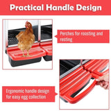 VaKa Chicken Hen Coop Hutch 3 Hole Inside Outside Roll Away Lay Egg Nesting Box V465-V51004