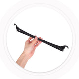 20Pcs Adjustable Black Closet Rod Plastic Bars for Space Saving Clothes Hanging V1366-AZ2-W-19577
