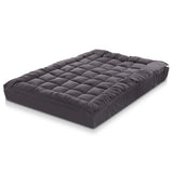 Giselle Bedding Bamboo Charcoal Filling Pillowtop Topper 1000GSM 5cm Thick Pillowtop Pad for Back TOPPER-CHAR-D