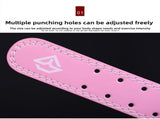 Size L Pink Professional Weightlifting Belt with Sponge Padding for Deep Squat Deadlift - Men V888-ELOSUNG17273
