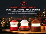 Christmas Music LED Night Light Lantern, Rechargeable with Warm White & 7-Color Changing Lights, V1341-ZY-PW2TZ58J-ABC
