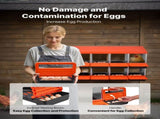 2 Tiers Chicken Nesting Boxes, 10 Compartments, Metal Egg Laying Boxes with Protective Collection V952-JSCDX3045INCT4Y3W002V0