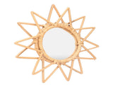 Rattan Innovative Art Decoration Makeup Mirror Retro Dressing Bathroom Wall Hanging MirrorStar V1294-YM0715-3115210268611