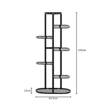 SOGA 2X 7 Tier 8 Pots Black Metal Plant Rack Flowerpot Storage Display Stand Holder Home Garden FPOTH23X2