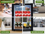 Kolner 100L Mini Bar Wine Fridge Glass Door Beverage Cooler Drinks Refrigerator FDG-YGE-BC-100L
