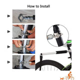 Versatile 2-in-1 Bicycle Dog Walker Leash with Shock-Absorbing Bungee, Adjustable Seatpost Mount, V1341-ZY-ZXUCP8UU-SILVER