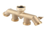 G3/4 Brass 4Way Garden Hose Splitter Ball Valve Hose Adapter Water Faucet Valve Connector V1294-YM0901-3111210284811