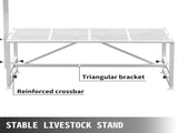Livestock Stand 51x23 inches, Trimming Stand with Straight Head Piece, Goat Trimming Stand Metal V952-YYZJJSCDLZBS00001V0
