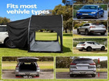 Weisshorn Camping Tent Car SUV Rear Hatchback Tents Canopy Portable Outdoor Family Black XFEL-TENT-CAR-BK