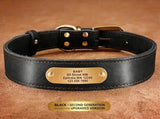 Premium Genuine Leather Dog Collar/Durable Real Leather Adjustable Collars For Male Female V1188-MS-430-1674-20