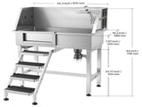 86.4 cm Dog Washing Station, Stainless Steel Pet Grooming Tub Bathtub, Professional Dog Wash Sink V952-BXGCWYG34CZJQTV6N002V0