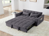 Fashionable Modern and Multi-functional Foldable Velvet Sofa Bed - Green V1316-W2353P252434