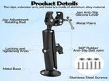 Trolling Motor Stabilizer Mount Support, 304 Stainless Steel and Aluminum Alloy, Effectively Reduces V1369-AZ3-W-12225