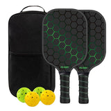Blue Pickleball Paddle Set - Premium Fiberglass Surface - Lightweight Honeycomb Core, Cushioned V888-ELOSUNG48955