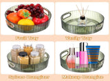 Lazy Susan Organizer, 8.7" Lazy Susan Turntable Organizer with Handle for Kitchen, Home, Office, V1258-DP02-C-3279