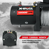 X-BULL Electric Winch 12000LBS/5454KGS Steel Cable 12V Wireless Remote Offroad V211-AUEB-XBEW005