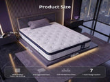 Levitex 35CM King Single Mattresses Gel Memory Foam and 7-Zone Ergonomic Pocket Spring, Anti-Roll MATTRESS-F-OMNI-35-KS