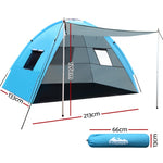 Weisshorn Camping Tent Beach Portable Hiking Sun Shade Shelter Fishing 4 Person TENT-C-BEA-4P