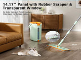 Premium Microfiber Flat Mop Bucket Set w/ Clean & Dirty Water Separation 360 Degree - Light Green V563-75254